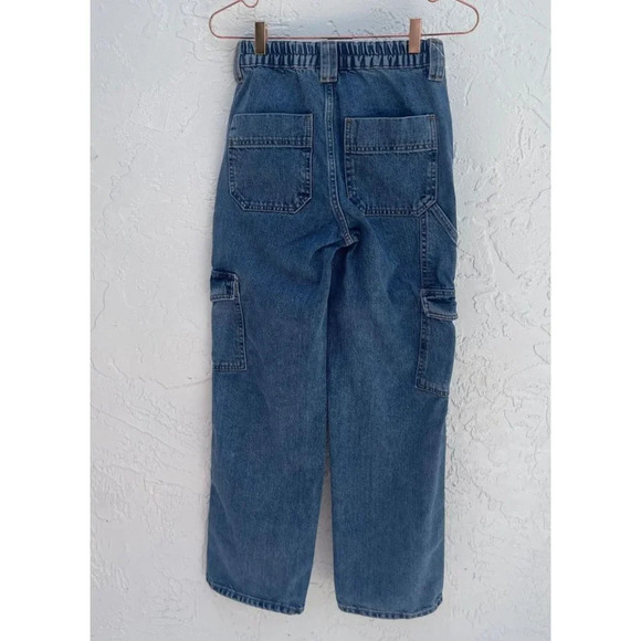 BDG Urban Outfitters Skate Womens High Waist Trouser Cargo Jeans Blue Sz W24 L32 - Picture 2 of 11
